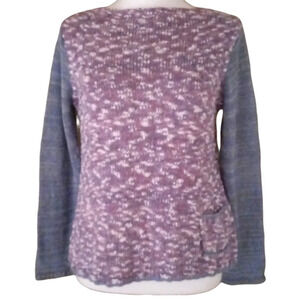 Georgina Estefania Space Dye Knit Color Block Feminine Sweater Size Medium